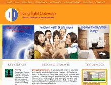 Tablet Screenshot of livinglightuniverse.com